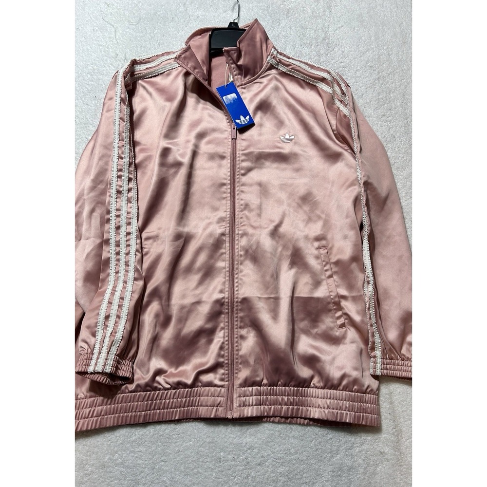 Adidas Women's KC8812 Wonder Mauve Originals Satin Large Track Top (R1)